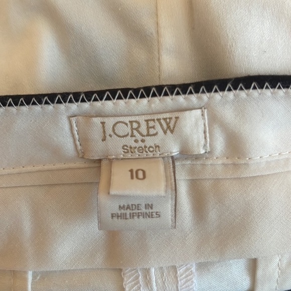 J. Crew Stretch Chino Tuxedo Shorts White & Black 10 - Picture 3 of 5